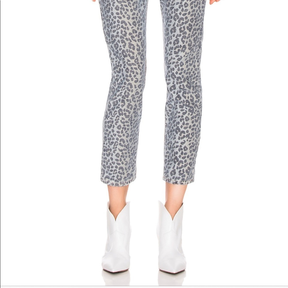 GRLFRND Gray Karolina Wildcat Cheetah Print High Rise Waist Skinny Jeans, 27 NWT - Picture 3 of 14